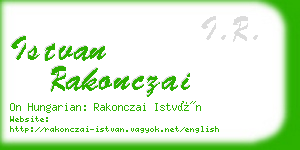 istvan rakonczai business card